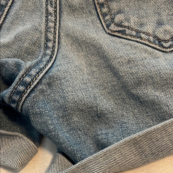 Abercrombie Kids Girls Blue Jean Shorts with Cuffed Hem - Picture 5 of 6
